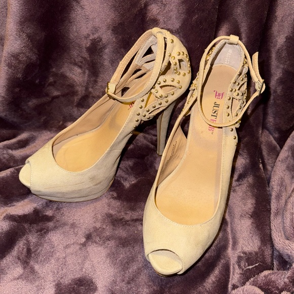 Just Fab “Naples” Nude Stiletto 6” Pumps Woman’s 8.5M - Picture 2 of 9